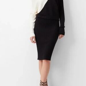 Express Black and Cream Sweater Dress